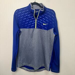 Nike Golf Tour Performance Blue and Gray Pullover Jacket Size M
